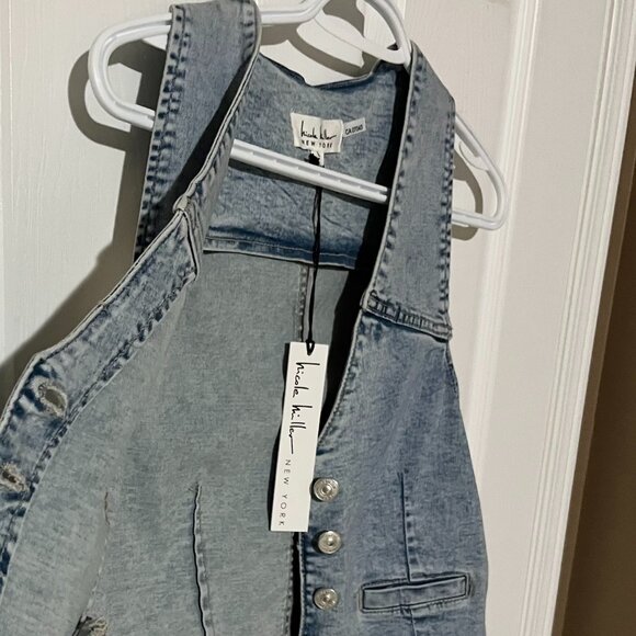 Nicole Miller Denim Style Vest - Picture 9 of 11